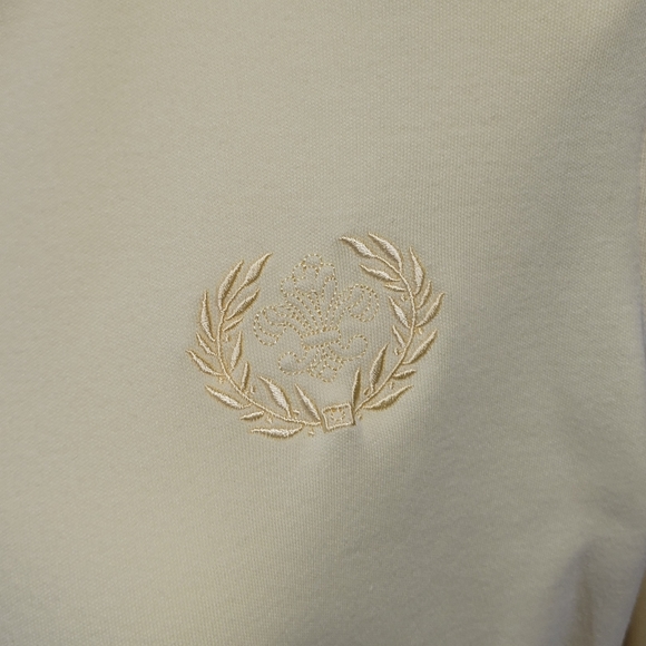 Women's Blair Large Light Yellow Round Neck Long Sleeve Pullover Crested… - Picture 6 of 7